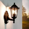 Rustikale Lampen|Rustikale Außenleuchten*Easylight Rustikale Außenwandleuchte Bewegungsmelder Schwarz