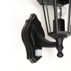 Rustikale Lampen|Rustikale Außenleuchten*Easylight Rustikale Außenwandleuchte Bewegungsmelder Schwarz