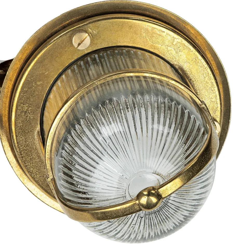 Lido Rustikale Außenwandleuchte aus Echt-Messing KORFU< Rustikale Lampen|Metall Lampen