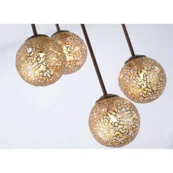 Deckenleuchten|Bürolampen*Paul Neuhaus Rustikale Deckenlampe Metall G9 B:27 cm Kugeln Gold