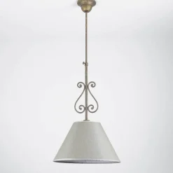 Deckenleuchten|Flurlampen*Giovanni Battista Rustikale Deckenleuchte Stoffschirm Handarbeit