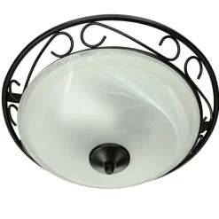 Easylight Rustikale Deckenleuchte Weiß Schwarz Alabaster Glas< Glaslampen|Retro Lampen