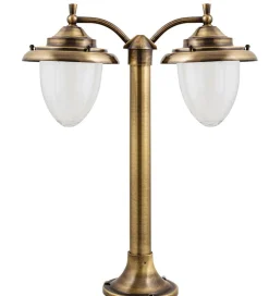 Außenleuchten Antik|Außenleuchten Messing*Lido Rustikale Gartenbeleuchtung Messing Glas H:55cm