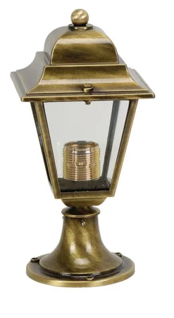 Rustikale Lampen|Messinglampen*Lido Rustikale Gartenlampe PARGA Messing massiv H:28cm