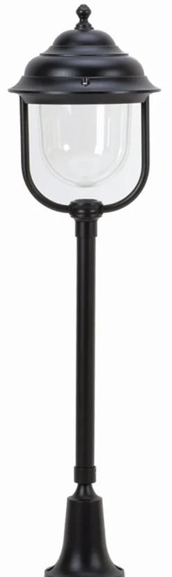 Außenleuchten Antik|Gartenlaternen*Lido Rustikale Gartenlampe Schwarz 82cm hoch Aluminium