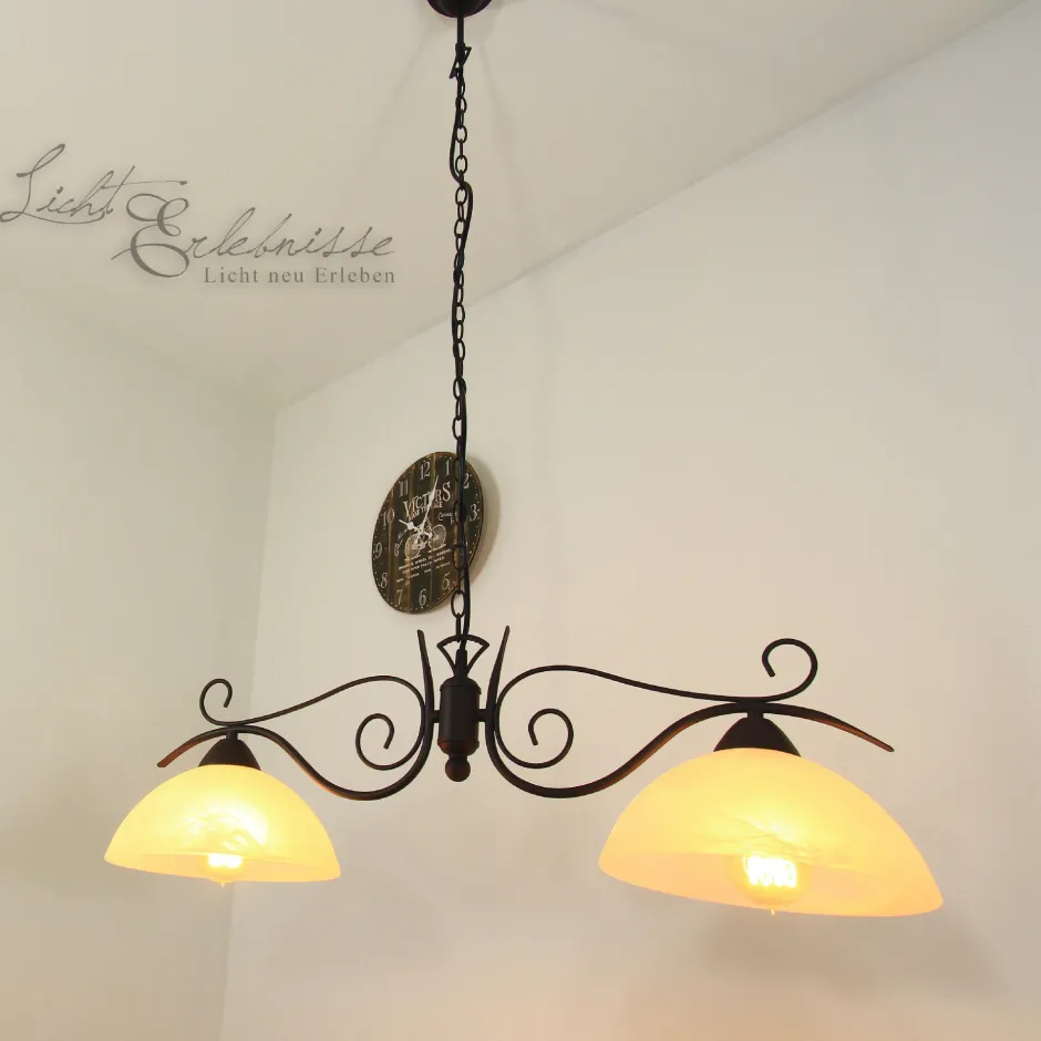 Trio Reality Rustikale Hängeleuchte Country 2-flmg< Hängelampen|Esszimmer Lampen