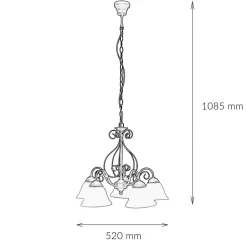 Hängelampen|Esszimmer Lampen*Easylight Rustikale Hängeleuchte E14 ATHEN