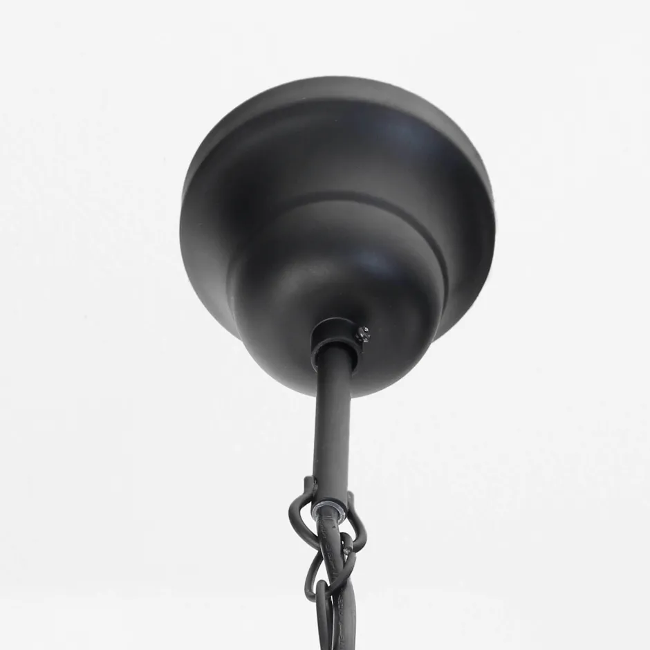 Rabalux Rustikale Hängeleuchte ENNA mit Glasschirm Schwarz Kupfer< Hängelampen|Esszimmer Lampen