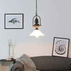 Giovanni Battista Rustikale Hängeleuchte Pendellampe E27 Fiordo< Lampen Aus Aller Welt|Rustikale Lampen