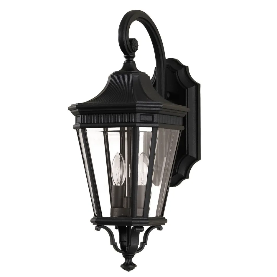 Elstead Rustikale Laterne Schwarz Aluminium IP44 CHARLES< Außenleuchten Antik|Außenwandleuchten