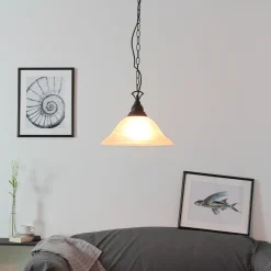 Hängelampen|Esszimmer Lampen*Trio Reality Rustikale Pendelleuchte Country rostfarbig