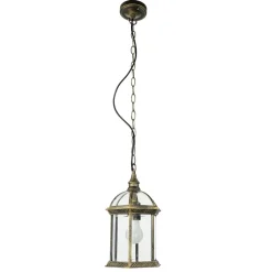 Rustikale Lampen|Hängeleuchten Außen*Easylight Rustikale Pendelleuchte Gold Antik für Außen WIEN