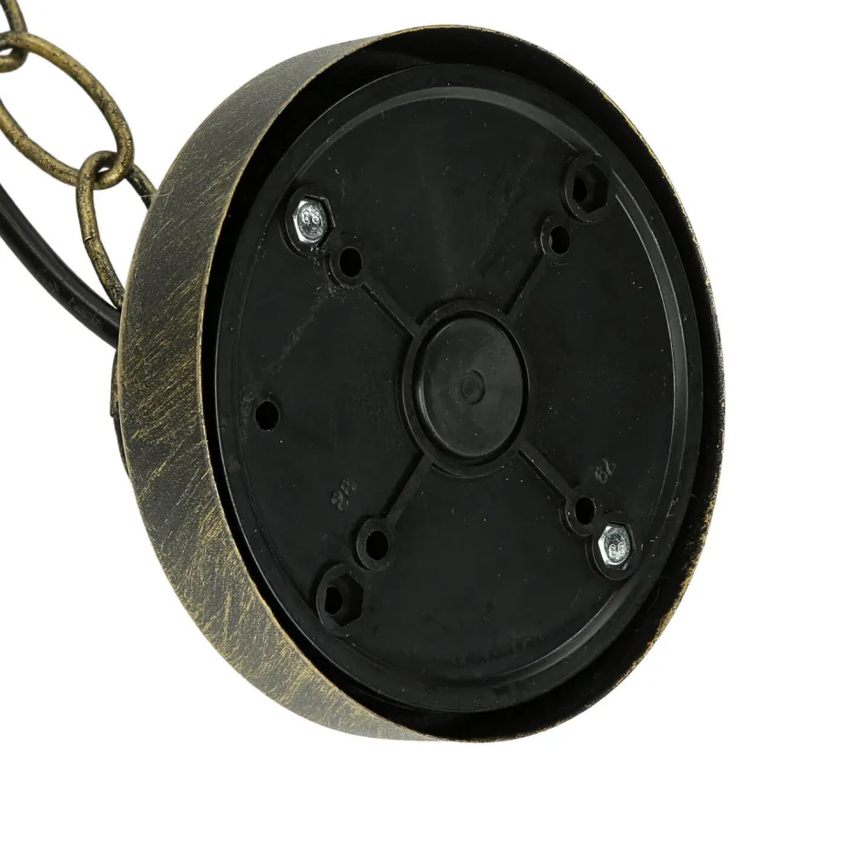 Rustikale Lampen|Hängeleuchten Außen*Easylight Rustikale Pendelleuchte Gold Antik für Außen WIEN