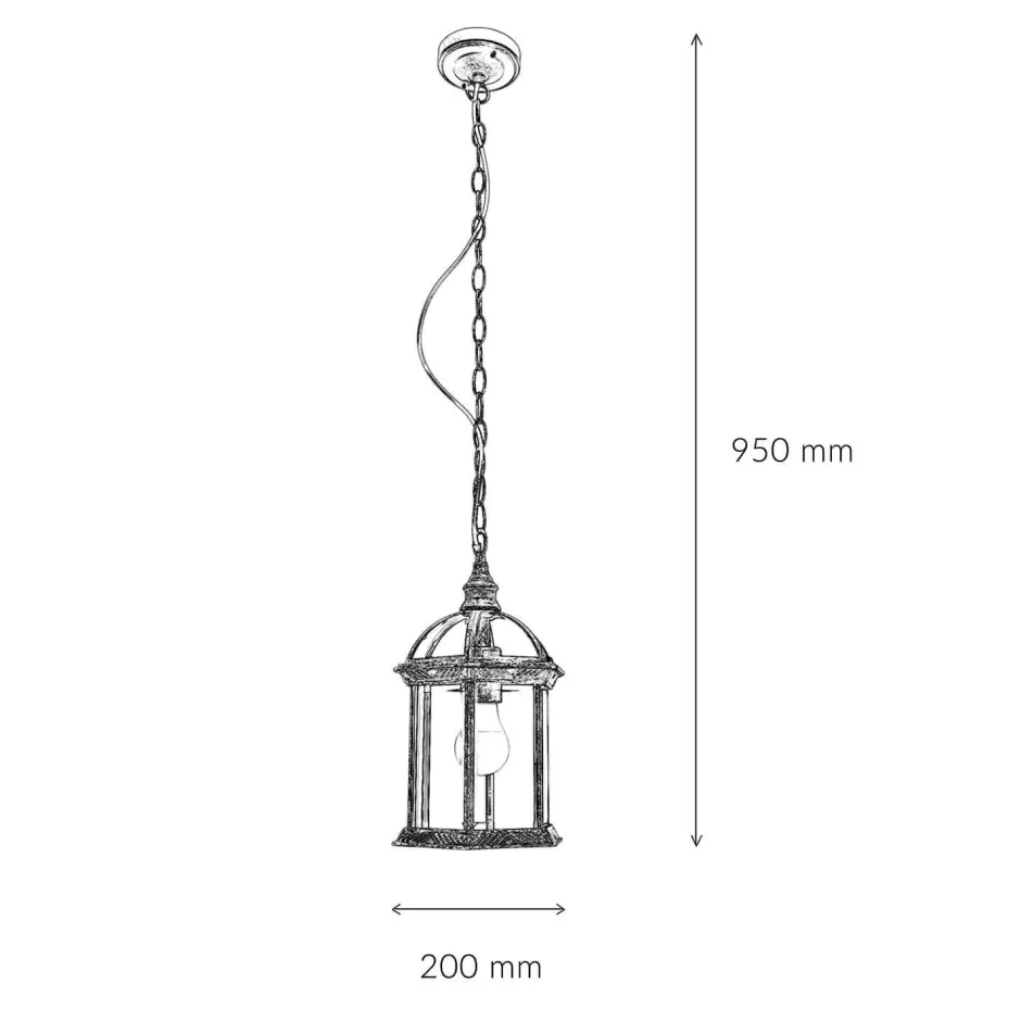 Rustikale Lampen|Hängeleuchten Außen*Easylight Rustikale Pendelleuchte Gold Antik für Außen WIEN
