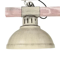 Holzlampen|Vintage Lampen*Luminex Rustikale Pendelleuchte HAKON Shabby Weiß Echt Holz