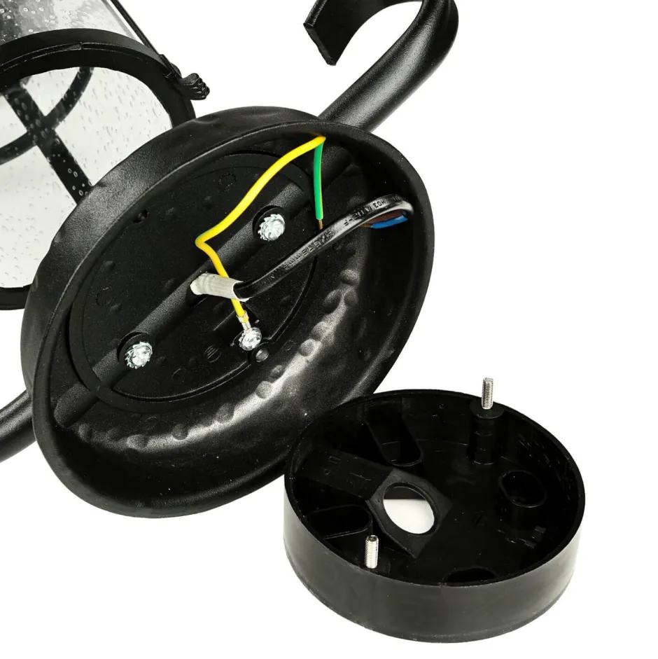 Metall Lampen|Rustikale Lampen*SU-MA Rustikale Sockelleuchte außen 54cm regenfest E27