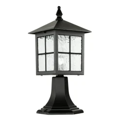 SU-MA Rustikale Sockelleuchte BAARLE Schwarz H:45cm E27< Metall Lampen|Rustikale Lampen