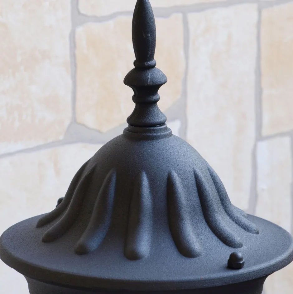 Rustikale Lampen|Wegeleuchten*Rabalux Rustikale Sockelleuchte MILANO Schwarz 43cm IP43