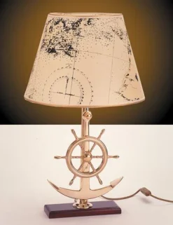 Laura Suardi Rustikale Tischleuchte Messing maritimes Design< Tischlampen|Schlafzimmer Lampen