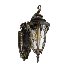 Rustikale Lampen|Rustikale Außenleuchten*Easylight Rustikale Wandlaterne außen IP44 Schwarz Gold antik