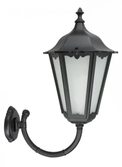 Außenleuchten Antik|Gartenlaternen*SU-MA Rustikale Wandleuchte Außen Schwarz Aluminium Glas
