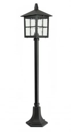 Außenleuchten Antik|Gartenlaternen*SU-MA Rustikale Wegeleuchte BAARLE Schwarz IP43