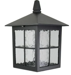 Außenleuchten Antik|Gartenlaternen*SU-MA Rustikale Wegeleuchte BAARLE Schwarz IP43