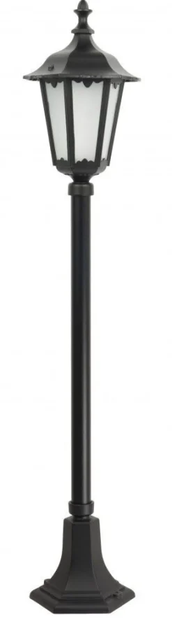Außenleuchten Antik|Gartenlaternen*SU-MA Rustikale Wegeleuchte DILSEN Schwarz 106cm IP43