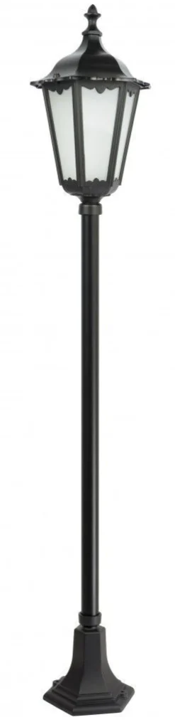 Außenleuchten Antik|Gartenlaternen*SU-MA Rustikale Wegeleuchte Schwarz 164cm IP43 E27