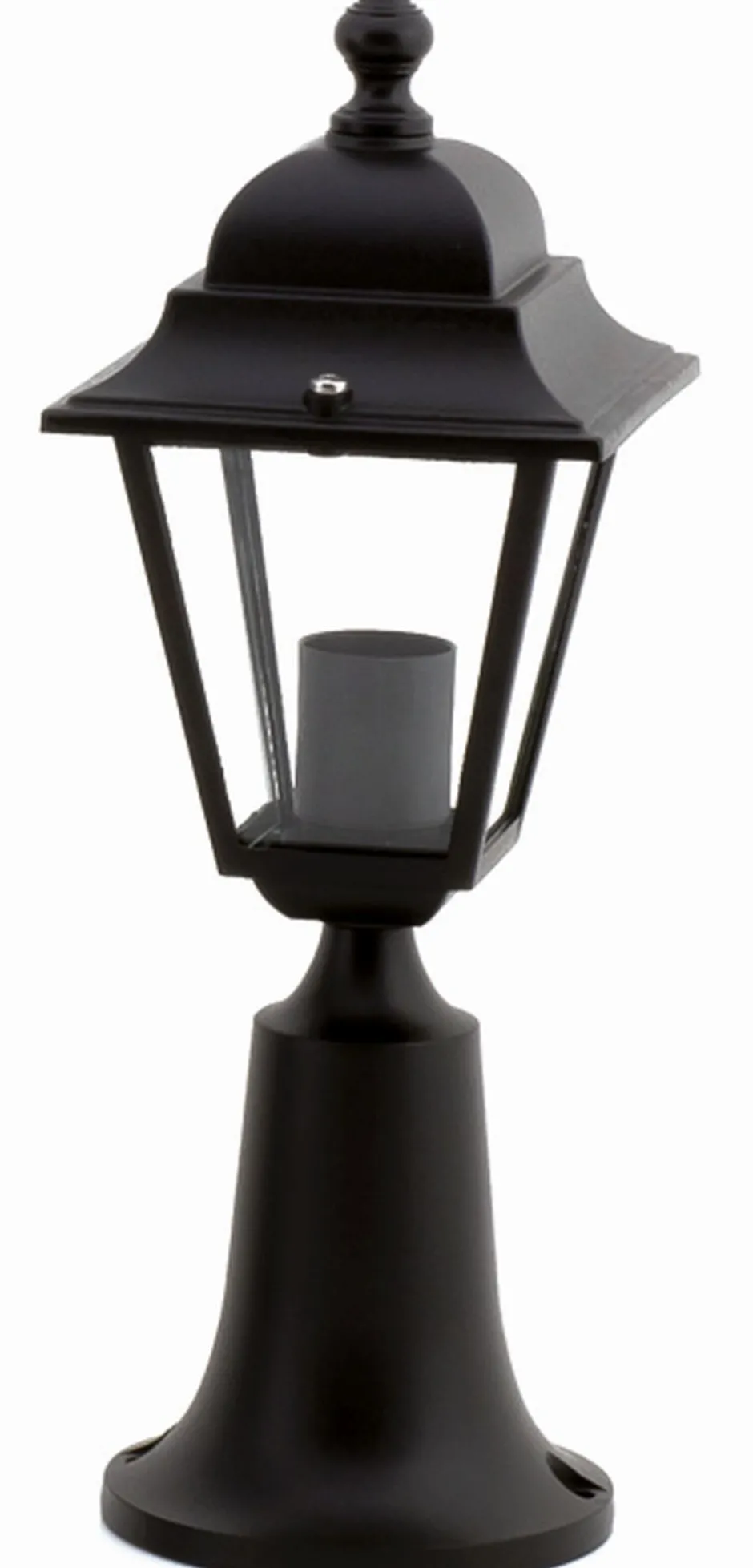 Außenleuchten Antik|Gartenlaternen*Lido Rustikale Wegeleuchte Schwarz 39cm IP44 E27 Aluminium