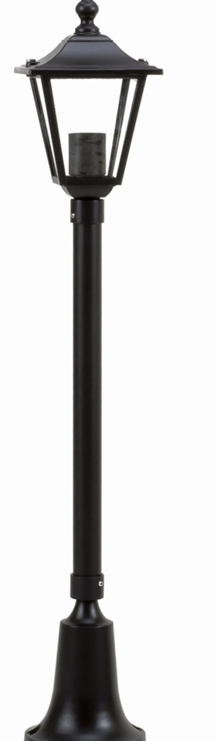 Außenleuchten Antik|Gartenlaternen*Lido Rustikale Wegeleuchte Schwarz IP44 72cm E27 Aluminium