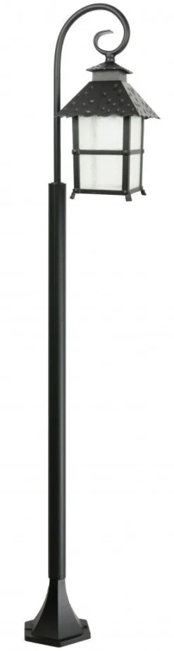 Außenleuchten Antik|Rustikale Außenleuchten*SU-MA Rustikale Wegeleuchte Schwarz 146 cm IP43 E27