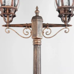 Easylight Rustikaler Kandelaber BREST Kupfer Antik 2 armig E27< Rustikale Lampen|Wegeleuchten