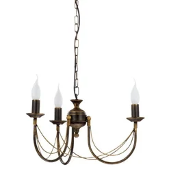 Nowodvorski Rustikaler Kronleuchter Ares 3-flammig< Hängelampen|Esszimmer Lampen