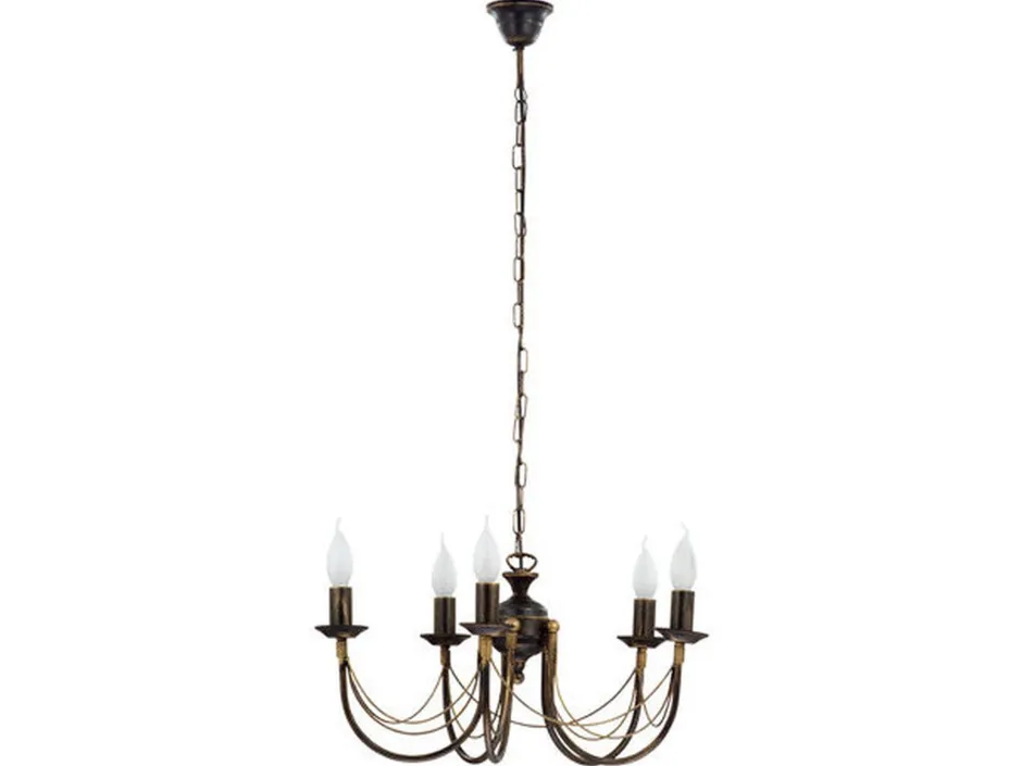 Hängelampen|Esszimmer Lampen*Nowodvorski Rustikaler Kronleuchter Ares 5-flammig