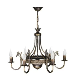 Jupiter Rustikaler Lüster BELRAD Shabby Braun Ø62cm Lampe< Rustikale Lampen|Shabby Chic Lampen