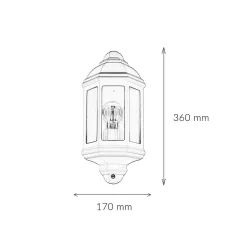 Rustikale Lampen|Maritime Lampen*Searchlight Schiffslampe Außenleuchte Wand Laterne flach weiß
