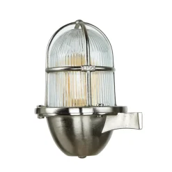 Lido Schiffslampe Messing in Nickel Außen Hof Balkon< Rustikale Lampen|Metall Lampen