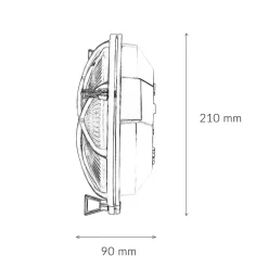 Lido Schiffslampe Wand Ø 21 cm Messing Glas E27 IP64 außen< Rustikale Lampen|Metall Lampen