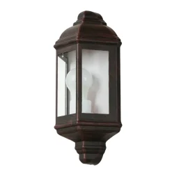 Rustikale Lampen|Maritime Lampen*Easylight Schiffslampe Wandleuchte Außen Schwarz Braun LIVORNO