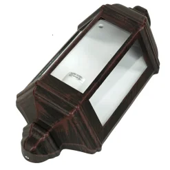 Rustikale Lampen|Maritime Lampen*Easylight Schiffslampe Wandleuchte Außen Schwarz Braun LIVORNO