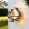Außenwandleuchten|Rustikale Lampen*Lido Schiffsleuchte Außen Messing in Nickel IP64 oval