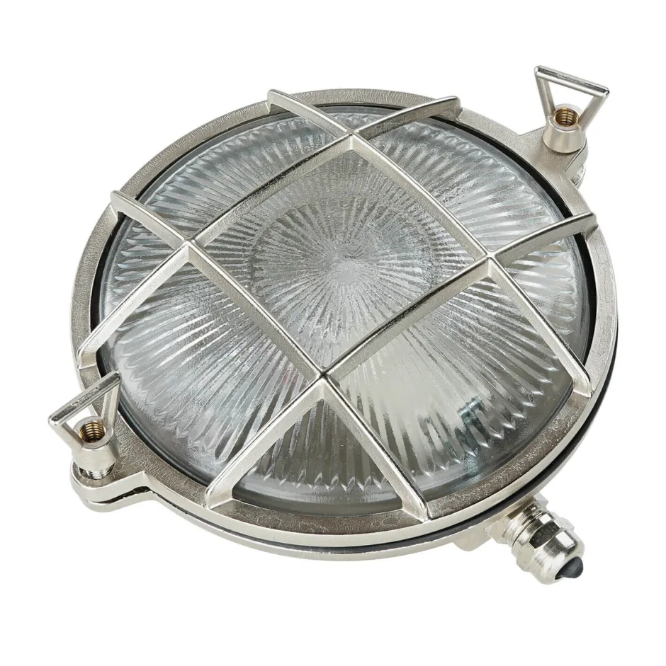 Lido Schiffsleuchte Außen Messing Riffelglas IP64 Haus< Außenwandleuchten|Rustikale Lampen