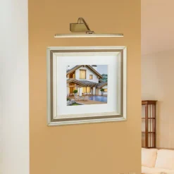 Searchlight Schmale Bilderleuchte LED verstellbar in Messing B: 51 cm< Wohnzimmerlampen|Jugendstil Lampen