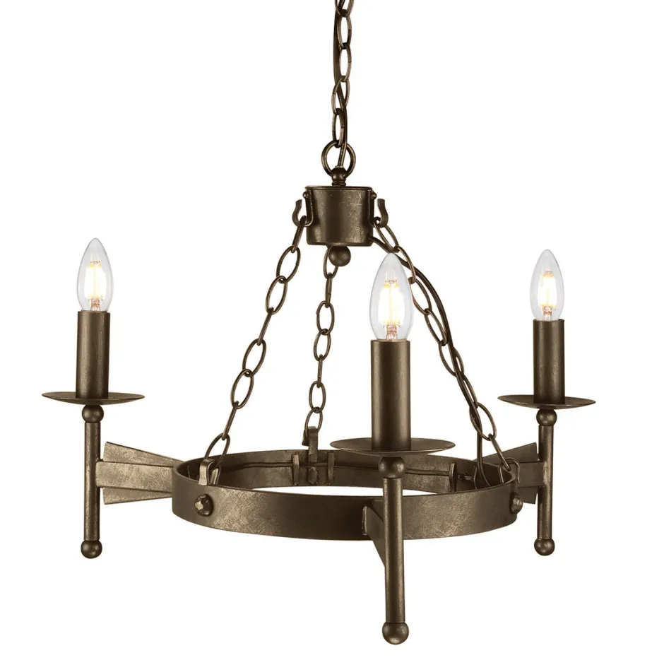 Elstead Schmiedeeisen Kronleuchter Ø60cm mittelalterlich< Rustikale Lampen|Designerlampen