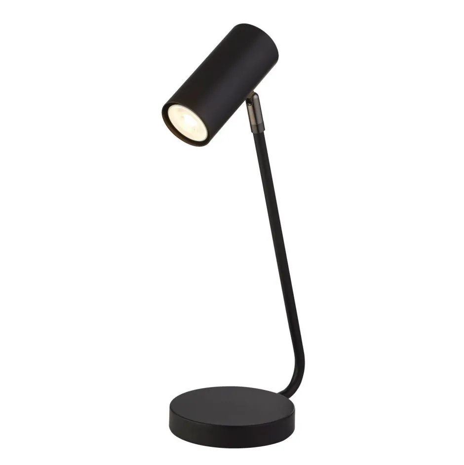 Searchlight Schreibtischlampe 40 cm GU10 Schwarz Metall UMEA< Schreibtischlampen|Retro Lampen