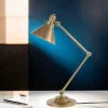 Elstead Schreibtischlampe ISMENE Messing H:66cm Leuchte< Bürolampen|Vintage Lampen