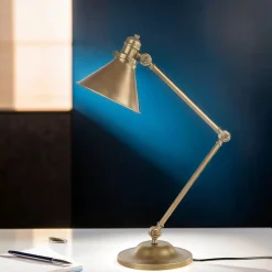 Elstead Schreibtischlampe ISMENE Messing H:66cm Leuchte< Bürolampen|Vintage Lampen