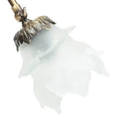 Tischlampen|Lampen Aus Aller Welt*Giovanni Battista Schreibtischlampe Messing Glas Floral schwenkbar