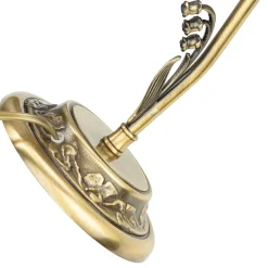 Tischlampen|Lampen Aus Aller Welt*Giovanni Battista Schreibtischlampe Messing Glas Floral schwenkbar